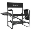 KingCamp Directors Chair with Side Table Folding Camping Chairs for Adults with Storage Pockets Camping Directors Chairs for Out