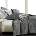 Ntbay King Silk Satin Quilt Set, Geometric Pattern Bedspread Luxury Quilted Coverlet Set For All Seasons(1 Quilt, 2 Pillow Shams