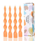 LPUSA 9.8' Halloween Spiral Taper Candles,Handmade from Vegan Soy Wax for Holiday Wedding Party Home Dinner Decoration Party an
