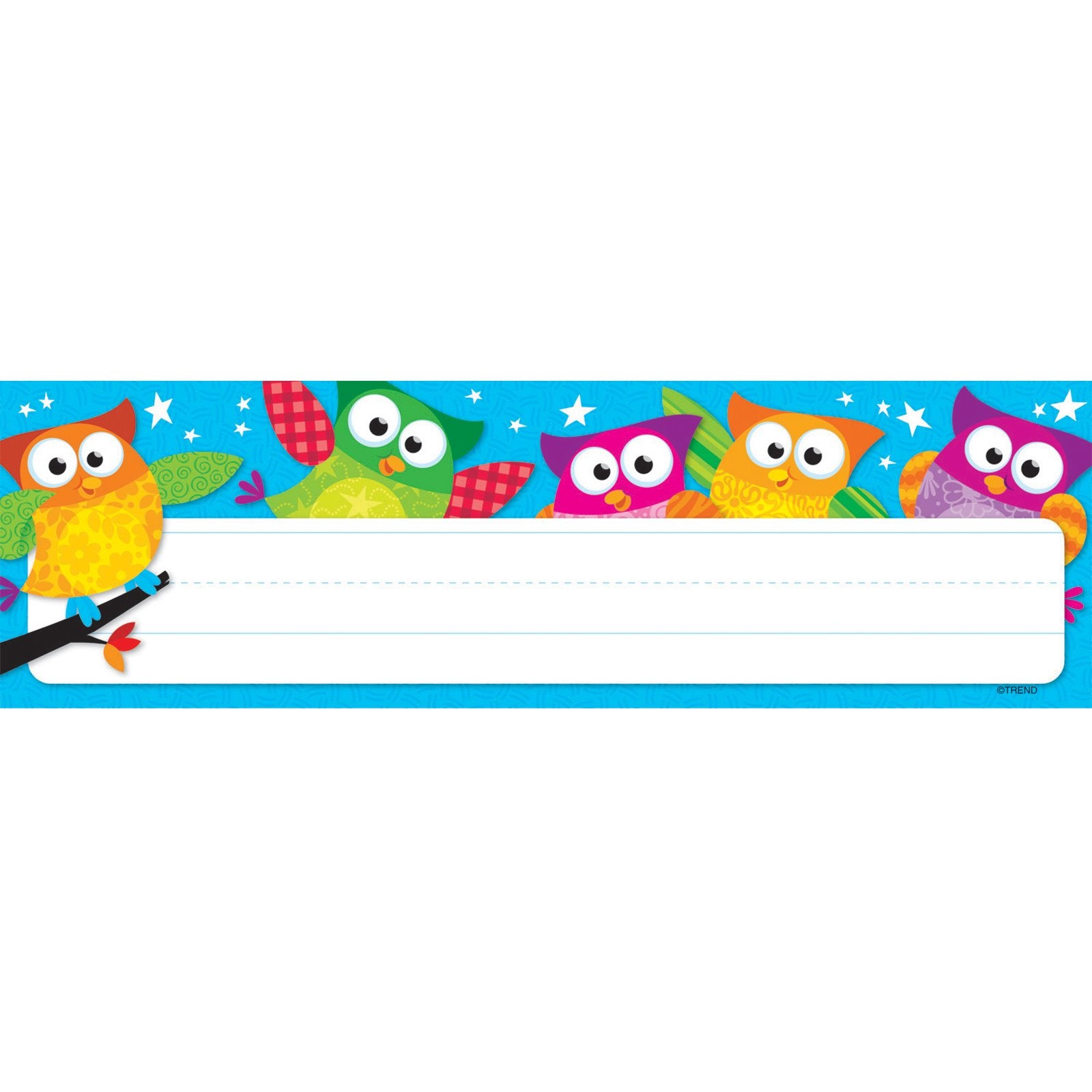 Trend Enterprises, Inc. Owl-Stars! Desk Toppers Name Plates, 36 Ct