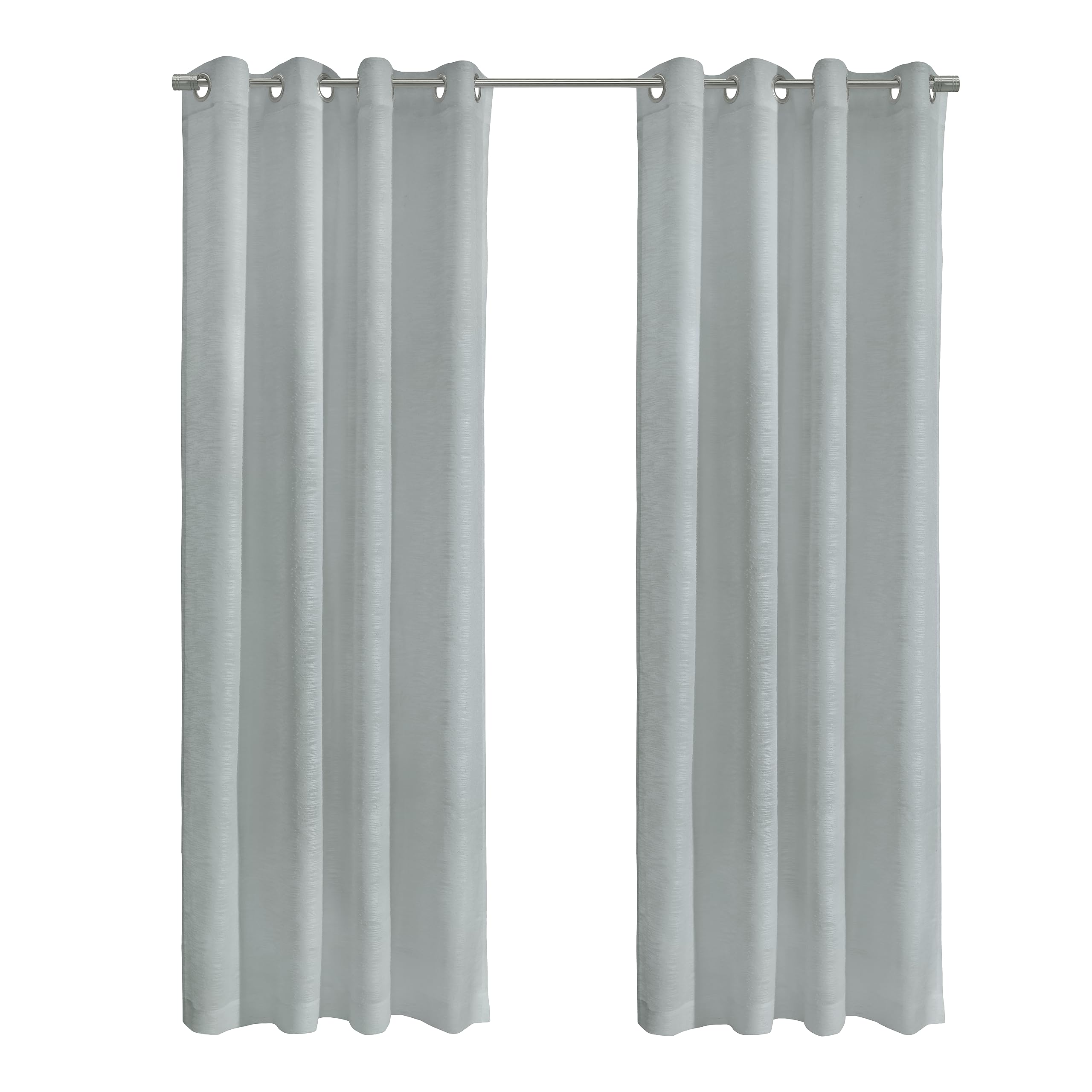 Richmark International Boucle Sheer Grommet Curtain Panel 52 X 95 In Light Grey