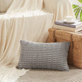 Fancy Homi Gray Decorative Throw Pillow Covers 14X24 Inch For Living Room Couch Bed Sofa, Rustic Farmhouse Boho Home Decor, Soft