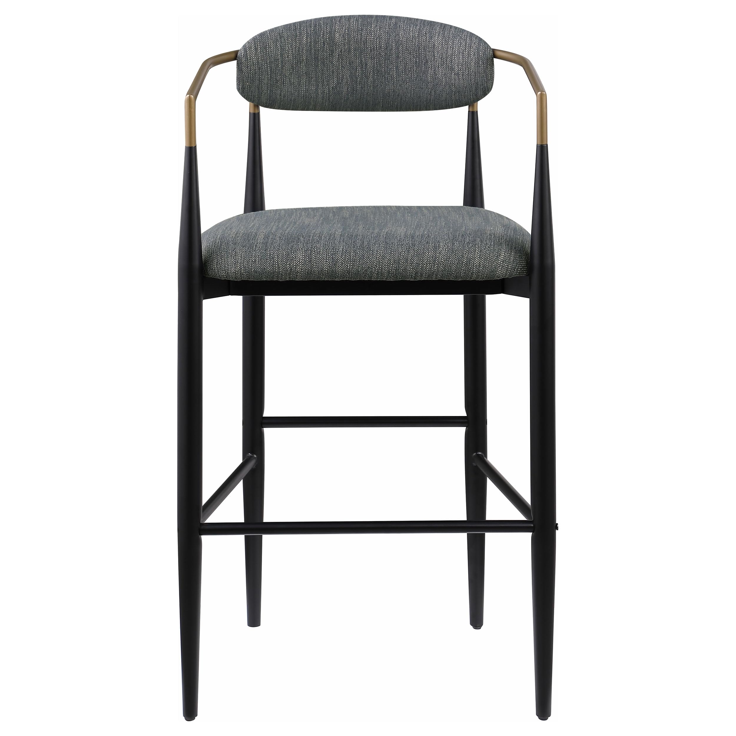 Coaster Home Furnishings Tina Metal Pub Height Bar Stool with Upholstered Back and Seat - Thumbnail 3