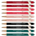 Riomijun Bible Verse Ballpoint Pens with Stylus, Retractable Christian Writing Pens Inspirational Religious Gifts for Bible Stud