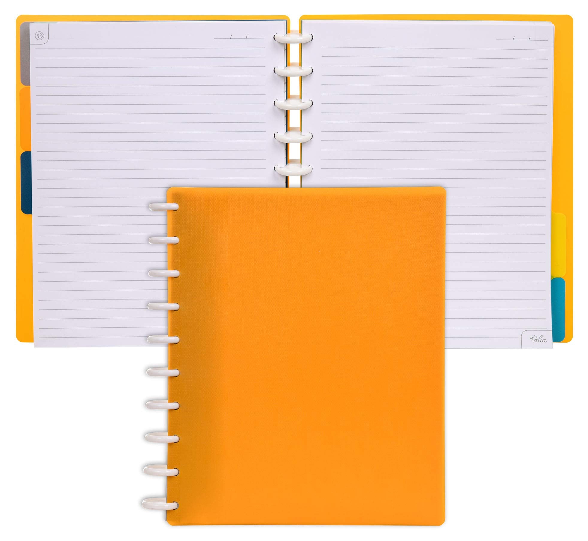 Talia Discbound Notebooks, Planner, Customizable, (Bbq Mustard, Midsize (7.5In X 9.75In))