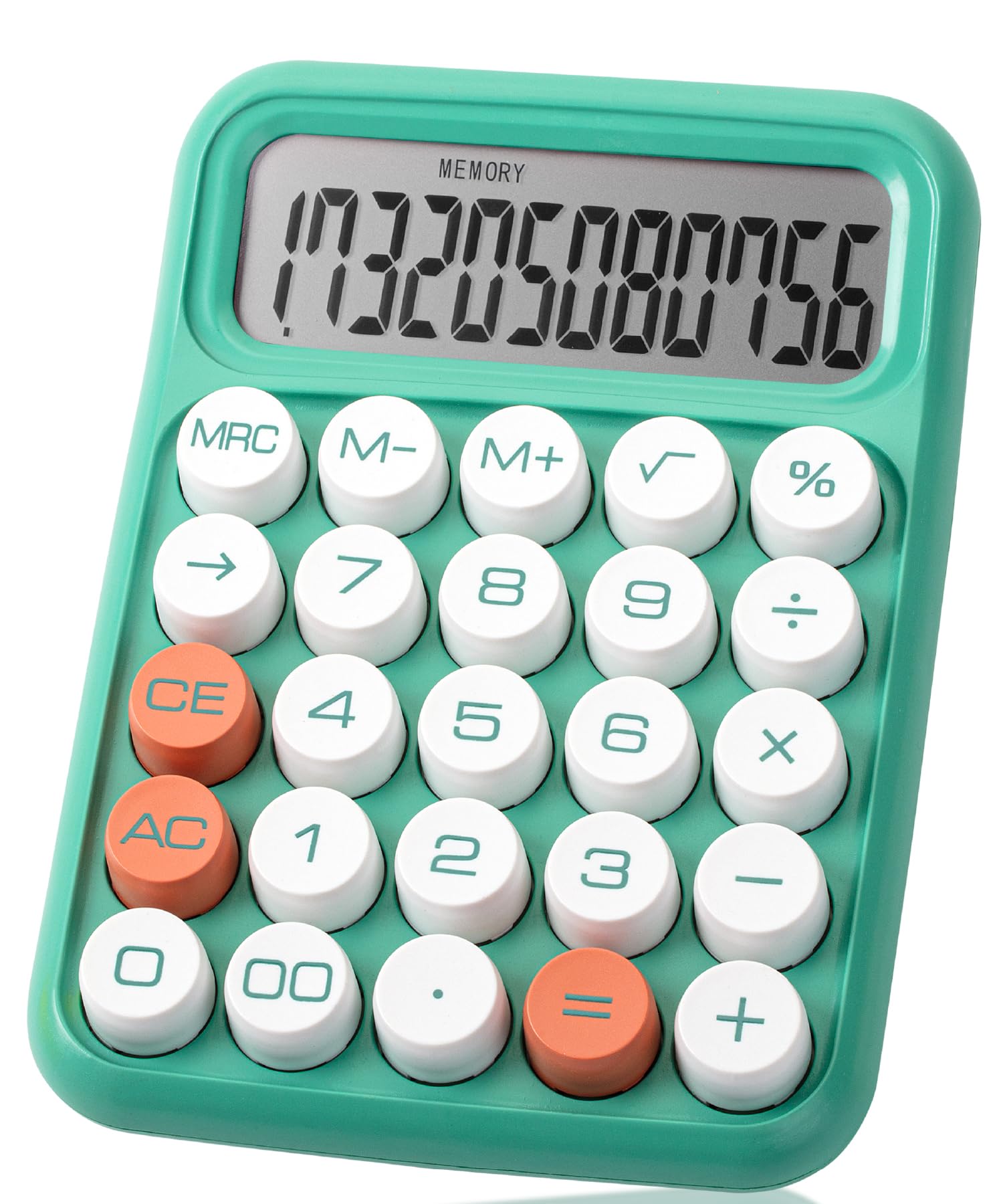 Mr. Pen- Mechanical Switch Calculator, 12 Digits, Large Lcd Display, Earthy Green Calculator Big Buttons, Mechanical Calculator,