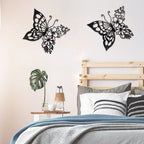 Ez4Ence 2Pcs Butterfly Decoration Wall Art Boho Wall Home Decor Hanging Appearance Wall Decor Metal Hanging Butterfly Decor Flow