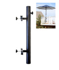 Love Your Deck Patio Umbrella Holder  Outdoor Umbrella Base And Mount  Attaches To Railing Maximizing Patio Space And Shade (Bla