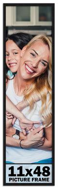 11x48 Frame Black Picture Frame - Complete Modern Photo Frame Includes UV Acrylic Shatter Guard Front, Acid Free Foam Backing Bo