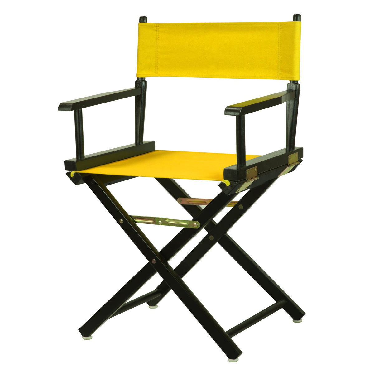 Casual Home 200-02/021-34 18&quot; Black Frame-Gold Canvas Director Chair Classic Height, Blackframe