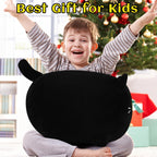 Black Cat Plush Pillows-20' Black Cat Plushies, Gold Eyes Black Cat Plush Pillow, Cat Anime Plush Cute Plush Cat Plushie Stuffe