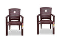 Avro Furniture Plastic Armchairs, Set Of 2, Solid Back, Matt Finish, Strong & Sturdy Use For Home, Living Room & Dining, 200Kg C