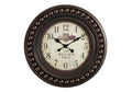 Monarch Specialties I 9046 Clocks, 20' Round, Wall Clock, Antique Brown, Transitional