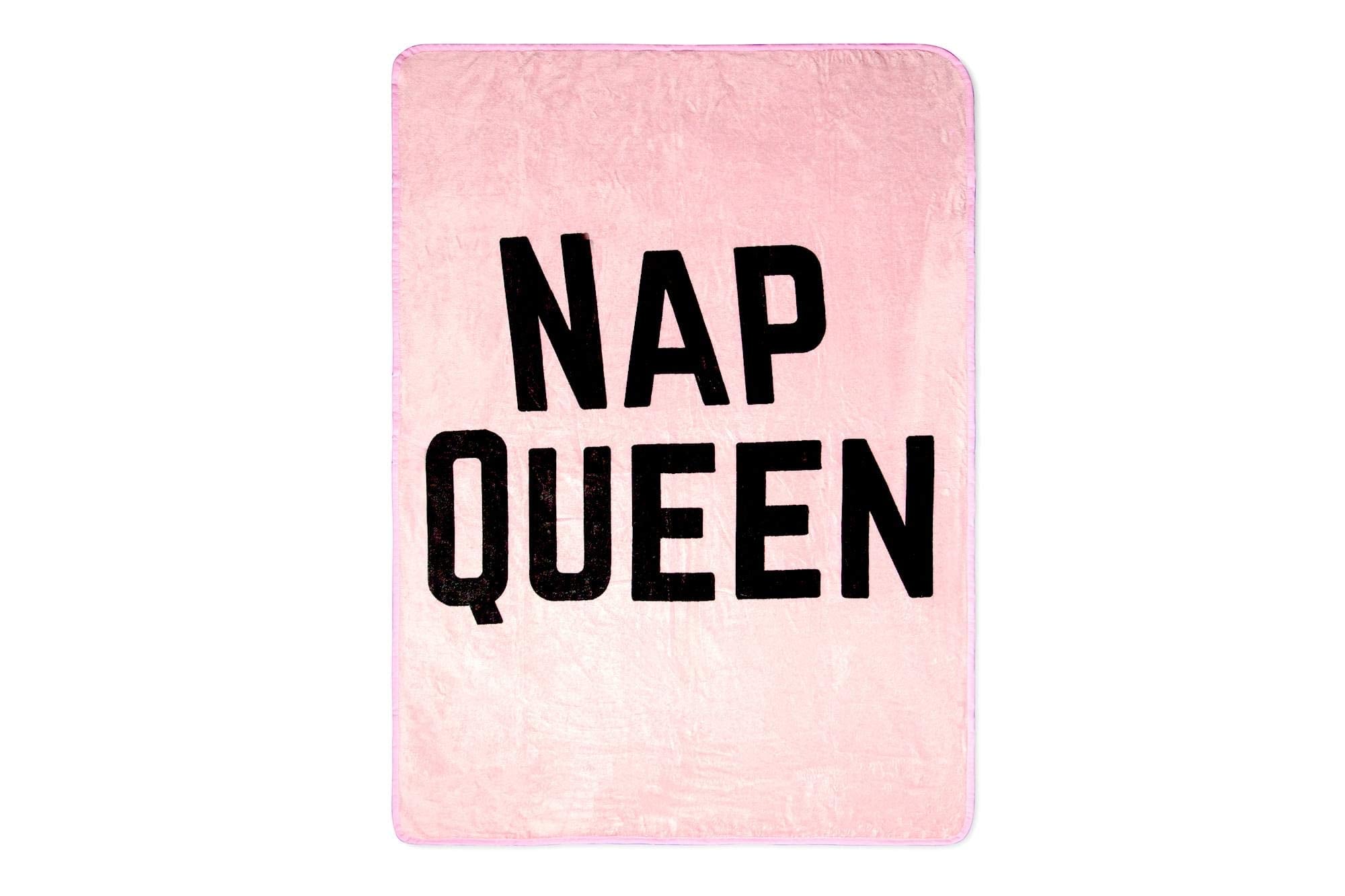 Just Funky Nap Queen Soft Throw Blanket | 45 X 60 Inch Cozy Lightweight Fleece Blanket