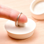 Hestya 4 Pieces Tub Stopper Set Rubber Sink Stopper Drain Plug With Hanging Ring For Bathtub, Kitchen And Bathroom (White, 1-1/8
