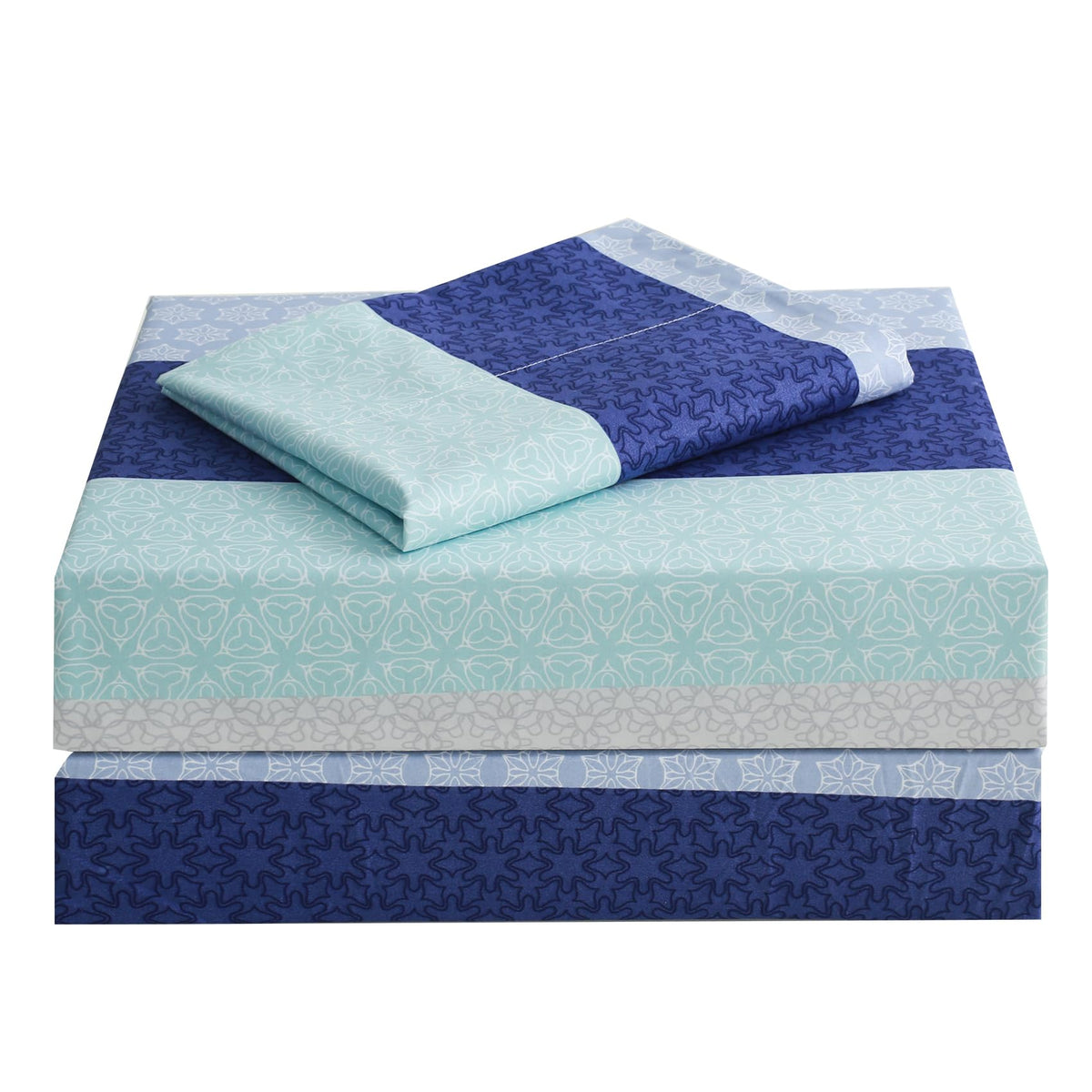 Jsd Striped Sheet Set Twin Size, 3 Piece Soft Printed Microfiber Sheet Set Extra Deep Pocket