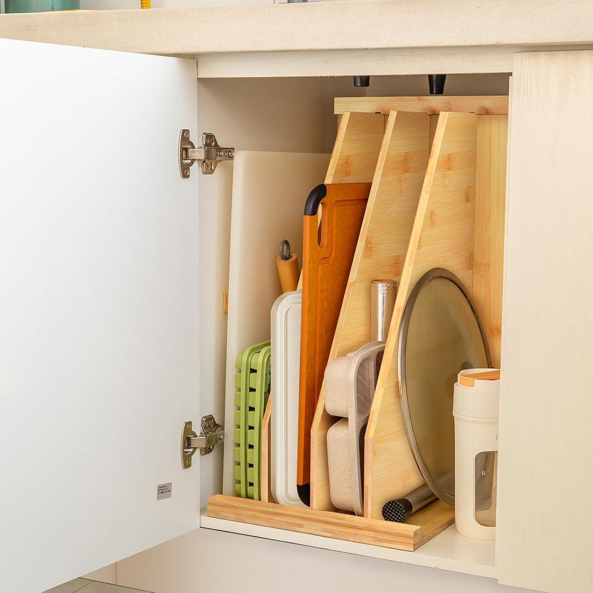 Upgraded Tray Dividers for Cabinets,15in Hx22in Dx12in W, Kitchen Cabinet Tray Divider for Pans, Lids, Pot And Pan, Cookie Sheet