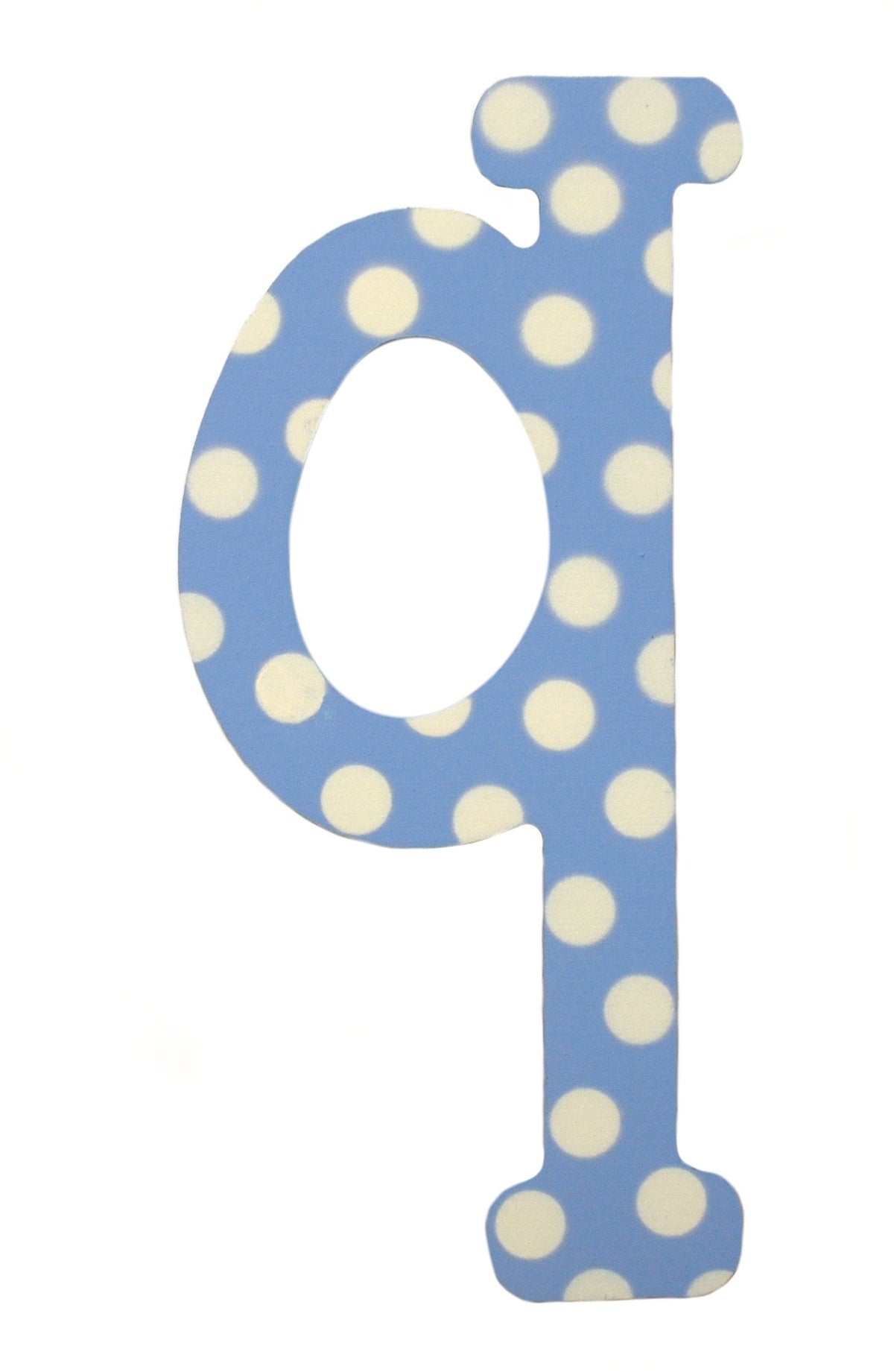 My Baby Sam Polka Dot Letter q, Blue/White