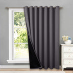 Nicetown Total Shade Patio Door Curtain, Heavy-Duty Full Light Shading Sliding Door Drape Room Divider Curtain, Vertical Blind F