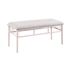 Coaster Home Furnishings Massi Tufted Upholstered Powder Pink and Ivory Bench (401156)