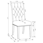 Coaster Home Furnishings Alana Upholstered Tufted Side Chairs with Nailhead Trim (Set of 2)