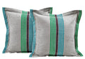 Maspar Metro City Abstract Cotton Cushion Cover  16X16 Blue