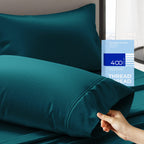 Thread Spread Glee King Size Pillow Cases 2 Pc, Soft & Smooth 100% Cotton Pillowcases, 400 Thread Count Sateen Weave, Teal Pillow Covers - Perfect For Home, Hotels & Hospital Use