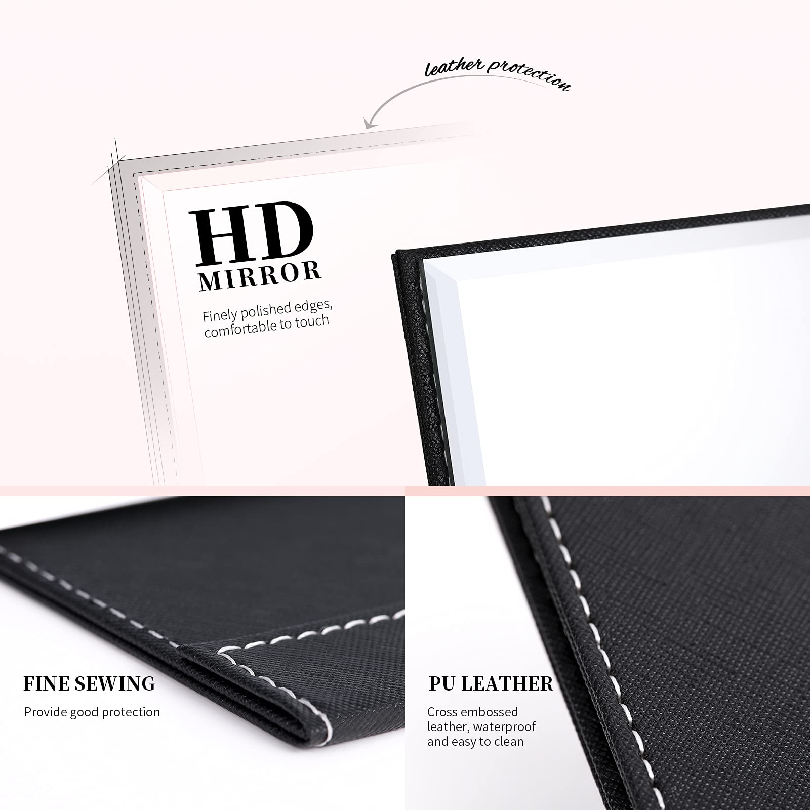 Ducare Portable Folding Vanity Makeup Mirror With Stand, Large