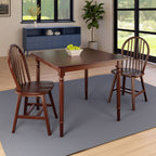 Mornay 3-Pc Dining Table with Windsor Chairs - Walnut