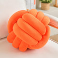 Lusjnge Decorative Throw Knot Pillow Ball For Home Chair Sofa Couch Bed Aesthetic Round Velvet Knotted Pillow Cushion (Orange, 1