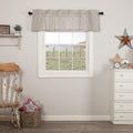 VHC Brands Hatteras Seersucker Ticking Striped Cotton Americana Kitchen Curtains Rod Pocket Hanging Loops 16x60 Valance, Denim B