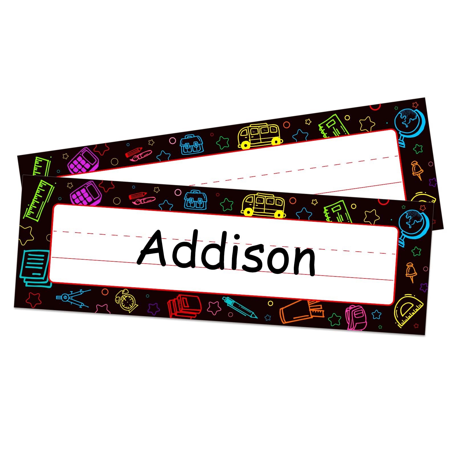 Flyab 36Pcs Name Plates For Student Desks, Desk Name Plates For School Classroom, Desk Name Tags Stickers For Kindergarten Eleme