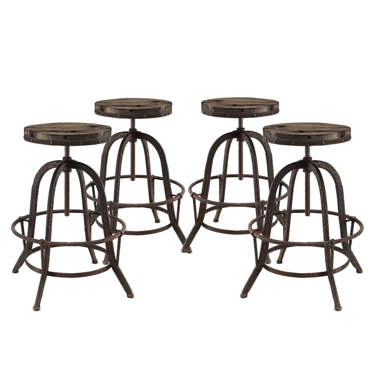 Furniture Xo Rustic Pub Bar Stool Set Of 4 Wl-00713-Mw