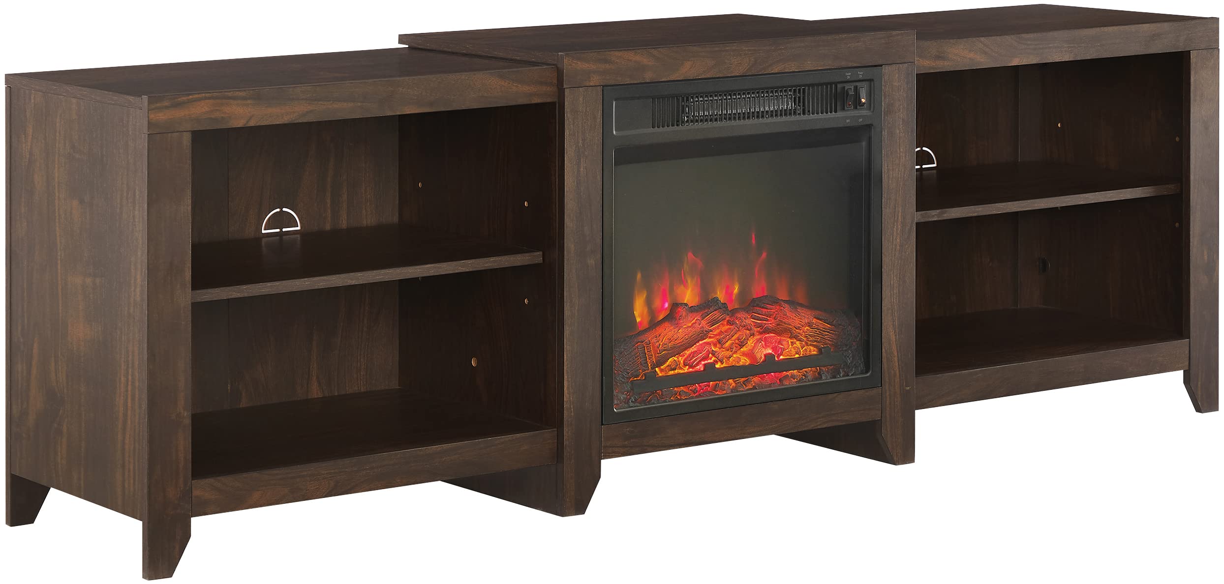 Crosley Furniture Gordon Low Profile Fireplace TV Stand - Thumbnail 2