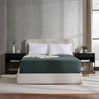 Nestl Forest Green California King Fitted Sheet - Extra Deep Pocket, 1800 Microfiber, Ultra Soft, Fits Up To 24 Inch Mattress
