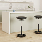 Safco Twixt Active Movement Seating Chair, Ergonomic Support, Extended Height, Black Vinyl