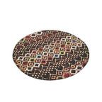 Safavieh Amsterdam Collection 9' Round Black/Multi Ams108P Moroccan Boho Non-Shedding Dining Room Entryway Foyer Living Room Bed