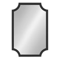 Kate and Laurel Hogan Wood Framed Mirror with Scallop Corners, 24 x 36, Black