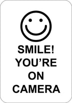 Smile! You'Re On Camera - Video Camera Surveillance Sign 7' X 10' .040 Aluminum Cctv Security Camera Sign - Home Or Business P