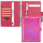 Toplive A5 Notebook Binder 6 Ring Refillable Binder, Pu Leather Planner Binder Personal Budget Binder Organizer Cover With Magne