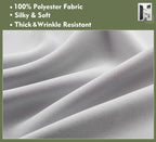 Pi French Door Curtain 2 Panels,Privacy Tie Up Shade Thermal Insulated Window Curtain For Classroom/Sliding Door/Front Door (W30Xl40,Grey White)