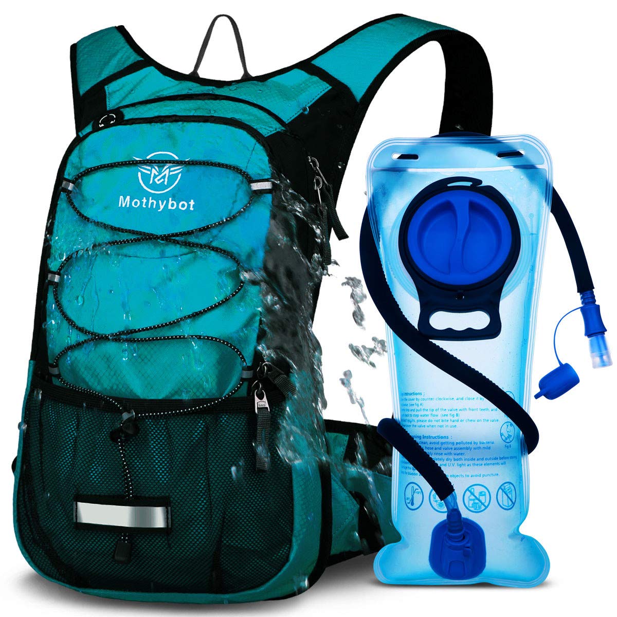 Mothybot Hydration Pack, Insulated Hydration Backpack With 2L Bpa Free Water Bladder And Storage, Hiking Backpack For Men, Women