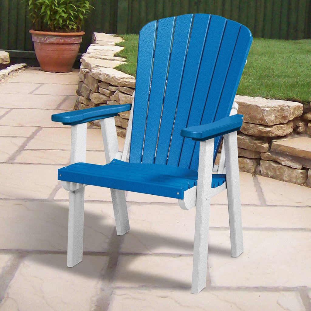 American Furniture Classics 511BW Fan Back Chair, Blue and White