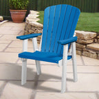 American Furniture Classics 511BW Fan Back Chair, Blue and White