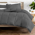 Rajasthan Crafts Soft Microfibre Comforter Blanket Lightweight Reversible Quilt Duvet All Weather, 200 Gsm Single Bed, Dark Grey