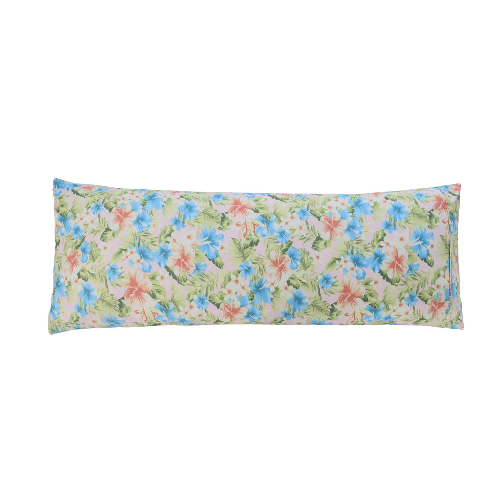 Elegant Comfort Ultra Soft 1-Piece Set Floral Print Pillowcases - 1500 Premium Hotel Quality Microfiber, Soft And Smooth Hidden Zipper Closure 1-Piece Pillow Covers - Body Pillowcase, Magnolia