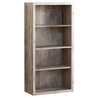 Monarch Specialties Bookcase - Sturdy Etagere with 3 Adjustable Book Shelves - 48”H (Taupe)