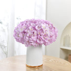 Lushidi 10Pcs Artificial Hydrangea Flowers, Fake Hydrangea Silk Flowers Heads With Stems For Wedding Home Party Shop Baby Shower