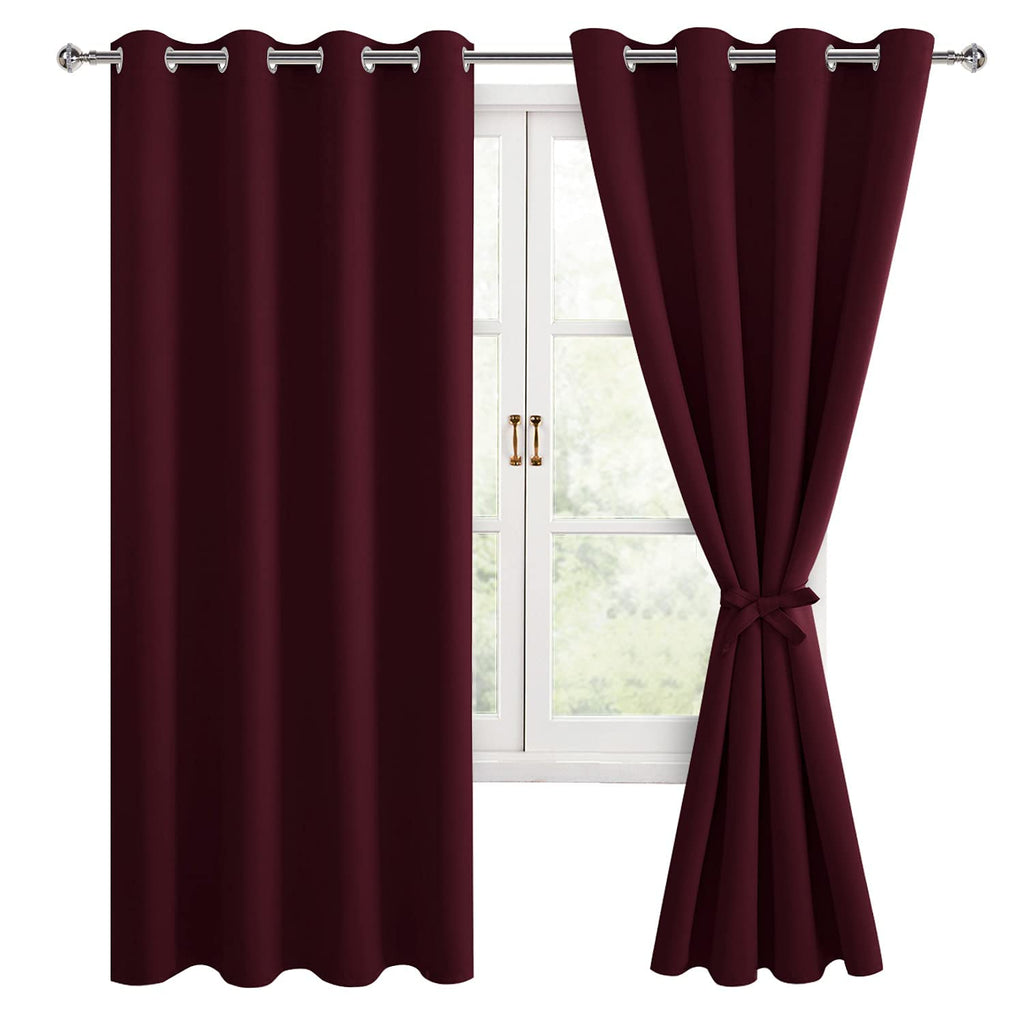 Hiasan Blackout Curtains For Bedroom, 52 X 63 Inches Length - Thermal Insulated & Light Blocking Window Curtains For Living Room