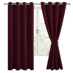 Hiasan Blackout Curtains For Bedroom, 52 X 63 Inches Length - Thermal Insulated & Light Blocking Window Curtains For Living Room